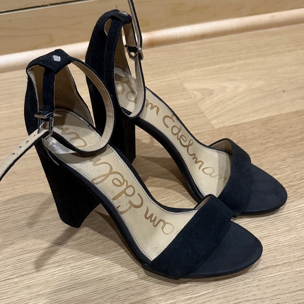 Sam Edelman Black Ankle Strap Heels
